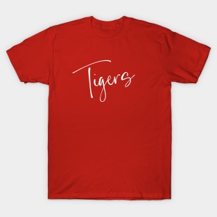 Tigers Script Typography Team Name T-Shirt